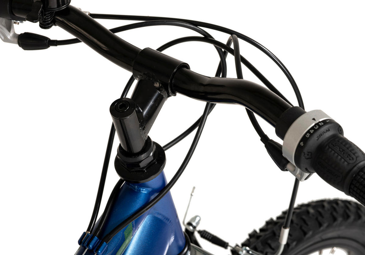 WYLD Kinder-Mountainbike Zodiac ZODIAC 24 Zoll Rahmenhöhe 38 cm 18 Gänge blau blau ca. 24 Zoll Zodiac - blau - WYLD