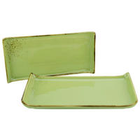 CreaTable Servierplatte NATURE COLLECTION grün Steinzeug B/L: ca. 165x33 cm NATURE COLLECTION - grün (165,00/33,00cm) - CreaTable