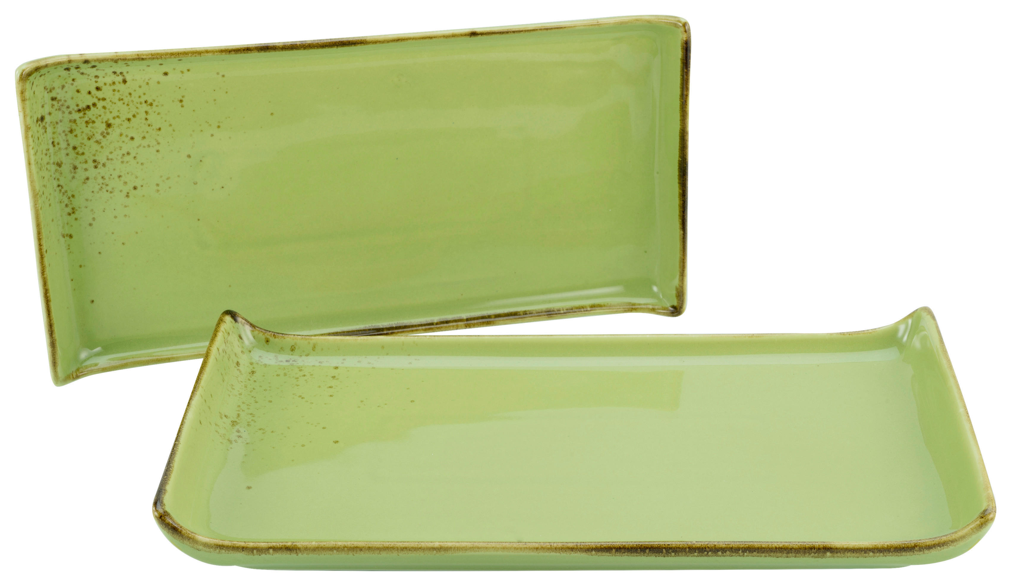 CreaTable Servierplatte NATURE COLLECTION grün Steinzeug B/L: ca. 165x33 cm