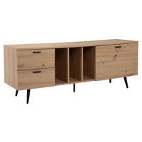 Lowboard Eiche Optik B/H/T: ca. 150x55x40 cm TV & Lowboard - Eiche (150,00/55,00/40,00cm) - Wohnling