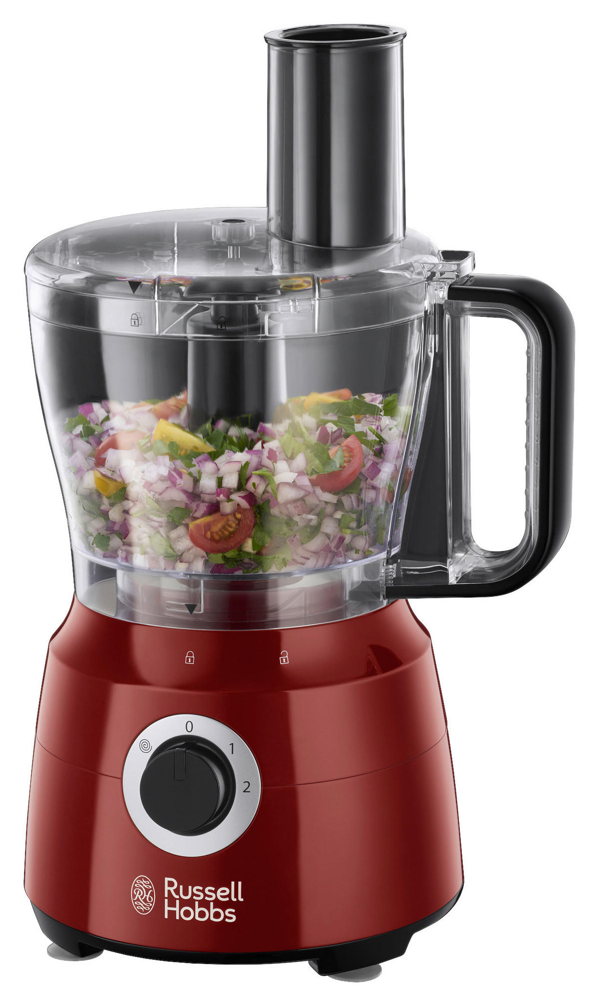Russell Hobbs Küchenmaschine 24730-56 rot schwarz Kunststoff Metall B/H/T: ca. 21x40x25 cm ca. 1,5 l Desire - rot/schwarz (21,00/40,00/25,00cm) - Russell Hobbs