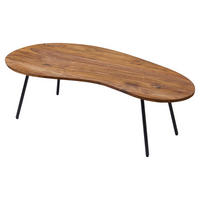 Wohnling Couchtisch natur schwarz Akazie Metall B/H/T: ca. 122x36x63 cm Couchtisch - natur/schwarz (122,00/36,00/63,00cm) - Wohnling