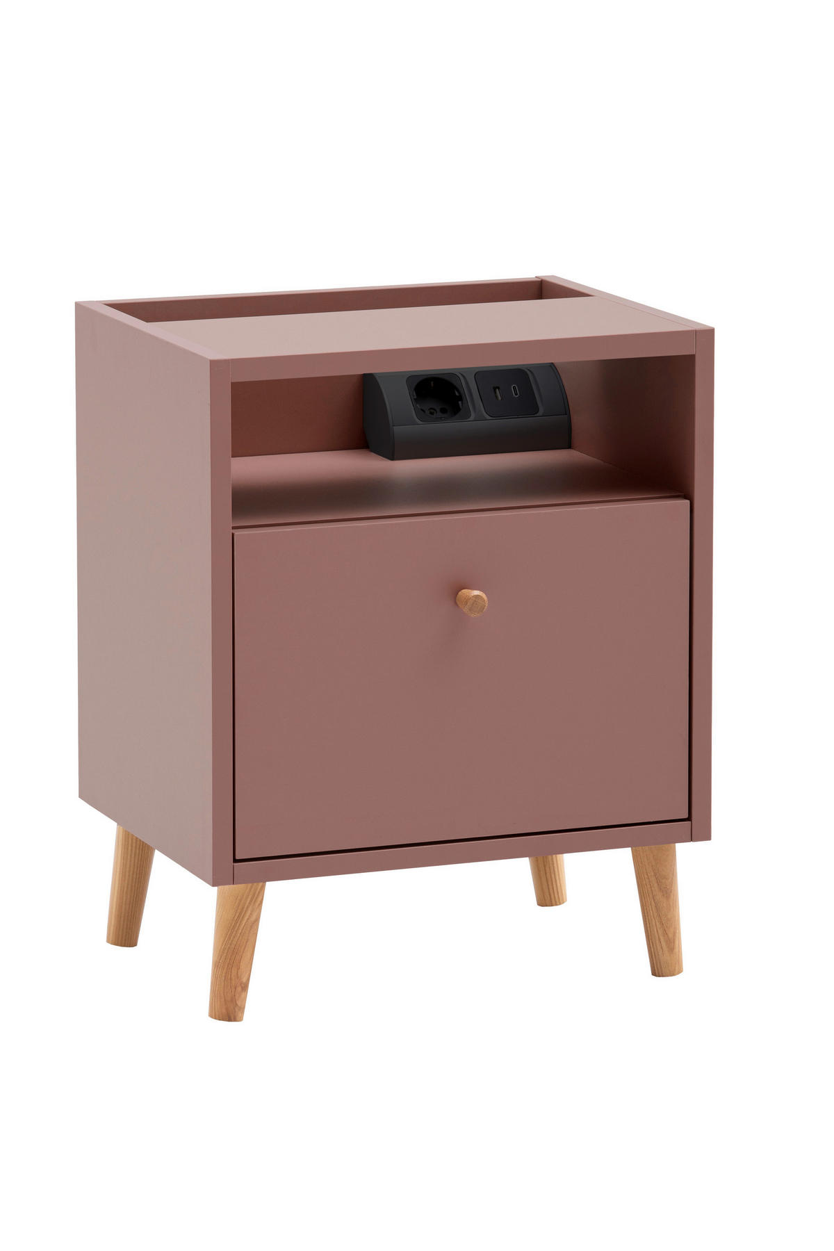 Nachtkonsole Bjarne mauve B/H/T: ca. 40,2x50,1x32,7 cm Bjarne - mauve (40,20/50,10/32,70cm) - Schildmeyer