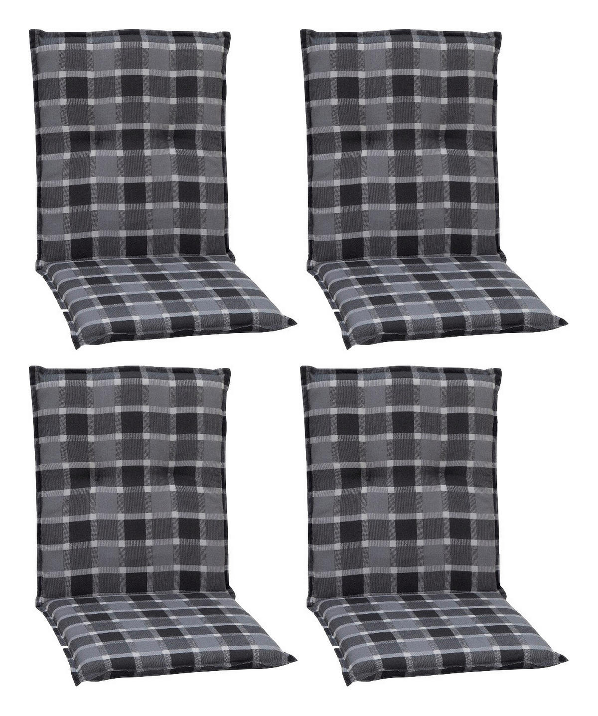 Beo Saumauflage für Niederlehner Belgrad grauschwarz Polyester-Mischgewebe B/H/S: ca. 50x101x6 cm 2er Set Belgrad - grauschwarz (50,00/101,00cm) - Beo