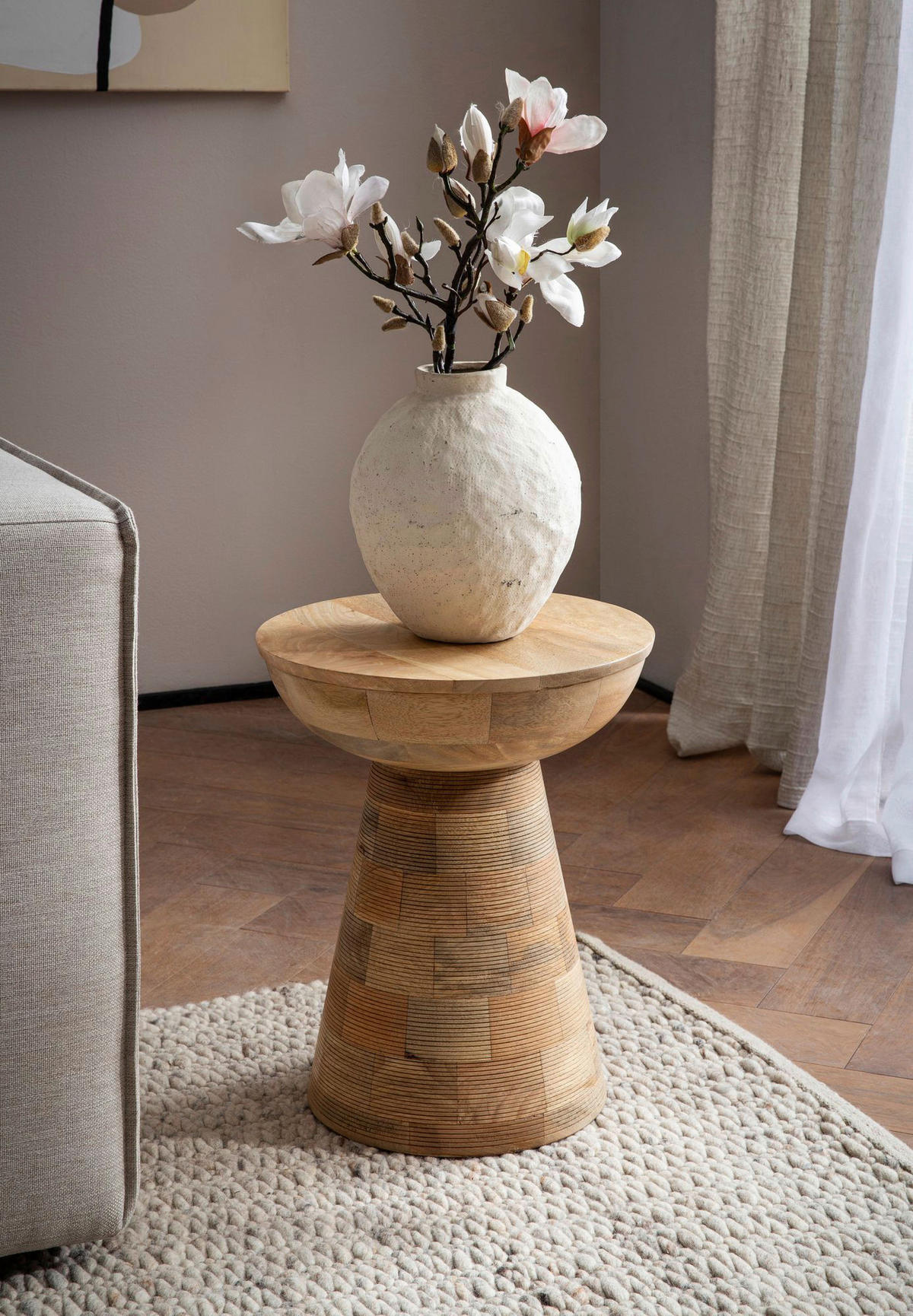Beistelltisch Mango B/H/T: ca. 37x45x37 cm Beistelltisch - (37,00/45,00/37,00cm) - Wohnling