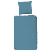 Baumwoll Bettwäsche Bettwäsche-Baumwolle_uni blau - blau (135,00/200,00cm) - Good Morning