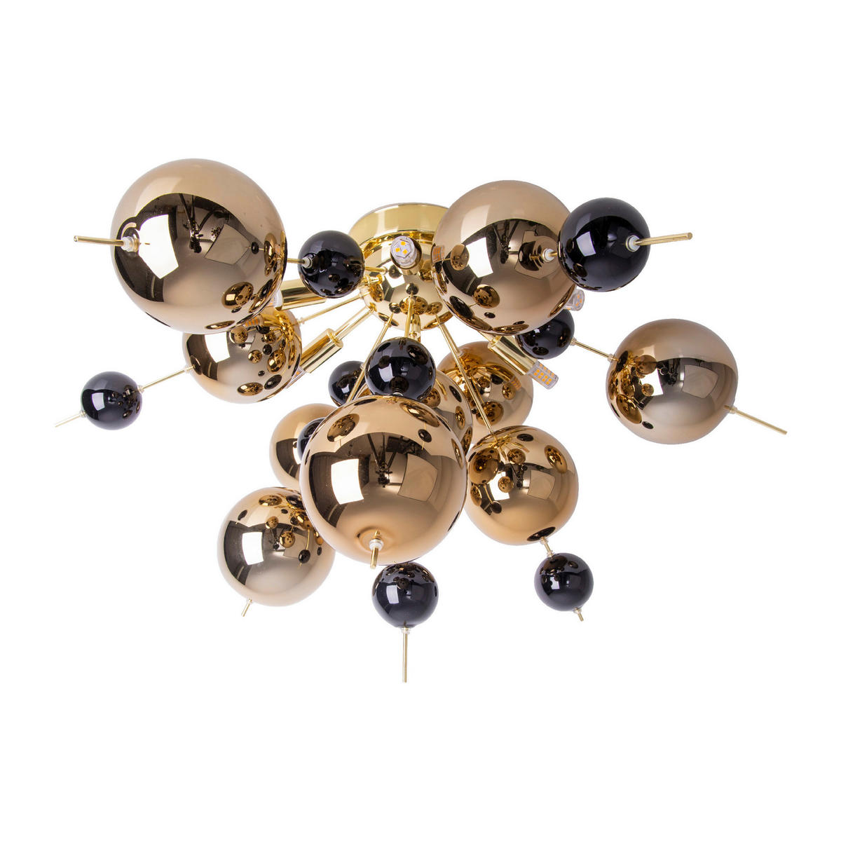 Näve Leuchten Deckenleuchte 1085158 gold Glas Metall B/H/T: ca. 57x38x57 cm G9 6 Brennstellen Explosion - gold (57,00/38,00/57,00cm) - Näve Leuchten