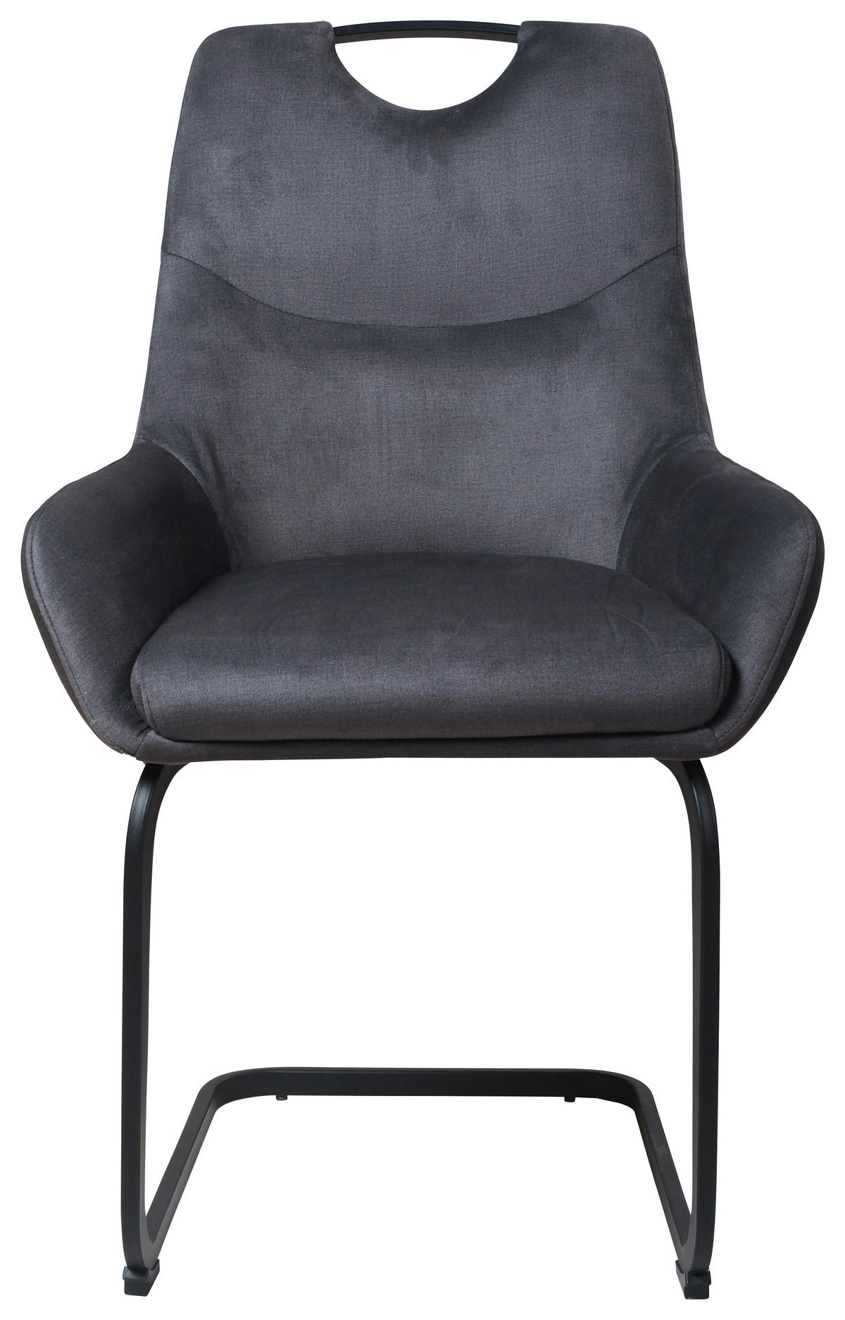 Schwingstuhl Devonport dunkelgrau Microfaser B/H/T: ca. 58x90x61 cm Devonport - schwarz/dunkelgrau (58,00/90,00/61,00cm)
