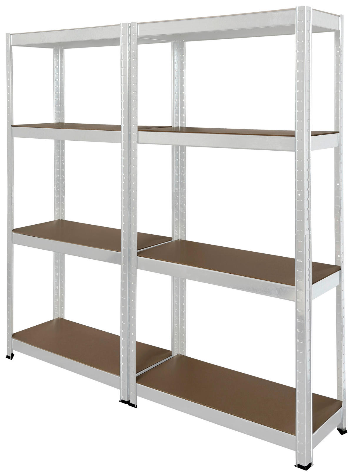 Schwerlaststeckregal 2er-Set weiß B/H/T: ca. 160x160x40 cm Schwerlaststeckregal 160x160x40cm W - weiß (160,00/160,00/40,00cm)