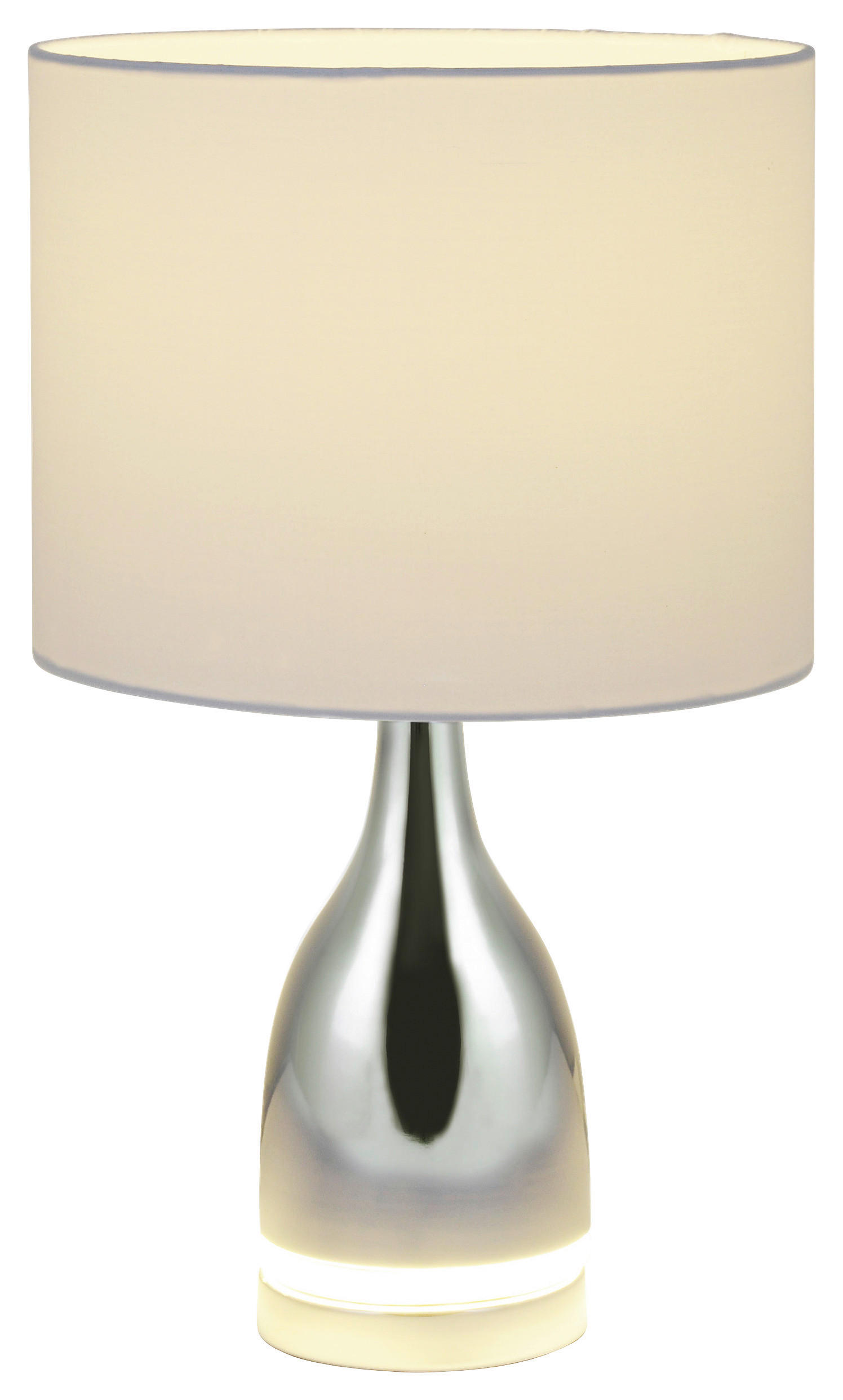 Näve Leuchten LED-Tischleuchte weiß Metall Textil Kunststoff B/H/T/D: ca. 25x43,5x25x25 cm COSIMA - weiß (25,00/43,50/25,00cm) - Näve Leuchten