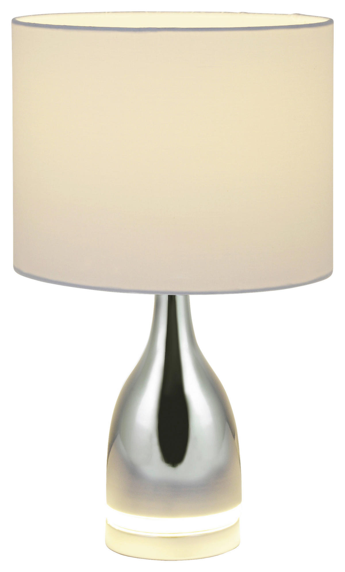 Näve Leuchten LED-Tischleuchte weiß Metall Textil Kunststoff B/H/T/D: ca. 25x43,5x25x25 cm COSIMA - weiß (25,00/43,50/25,00cm) - Näve Leuchten
