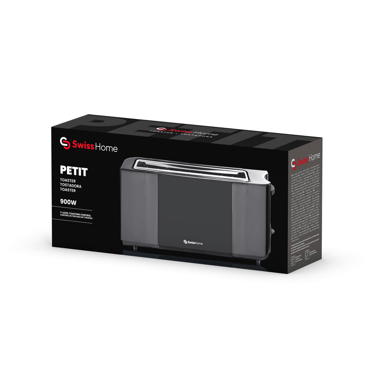 SWISS HOME Toaster schwarz B/H/L: ca. 27x24x8 cm PETIT - schwarz (8,00/27,00/24,00cm) - SWISS HOME