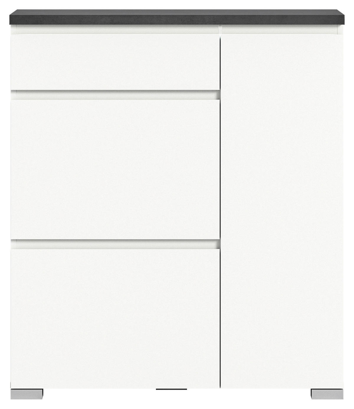 Schuhschrank Shoelove weiß grau B/H/T: ca. 95x109x27 cm Shoelove - weiß/grau (95,00/109,00/27,00cm) - xonox.home
