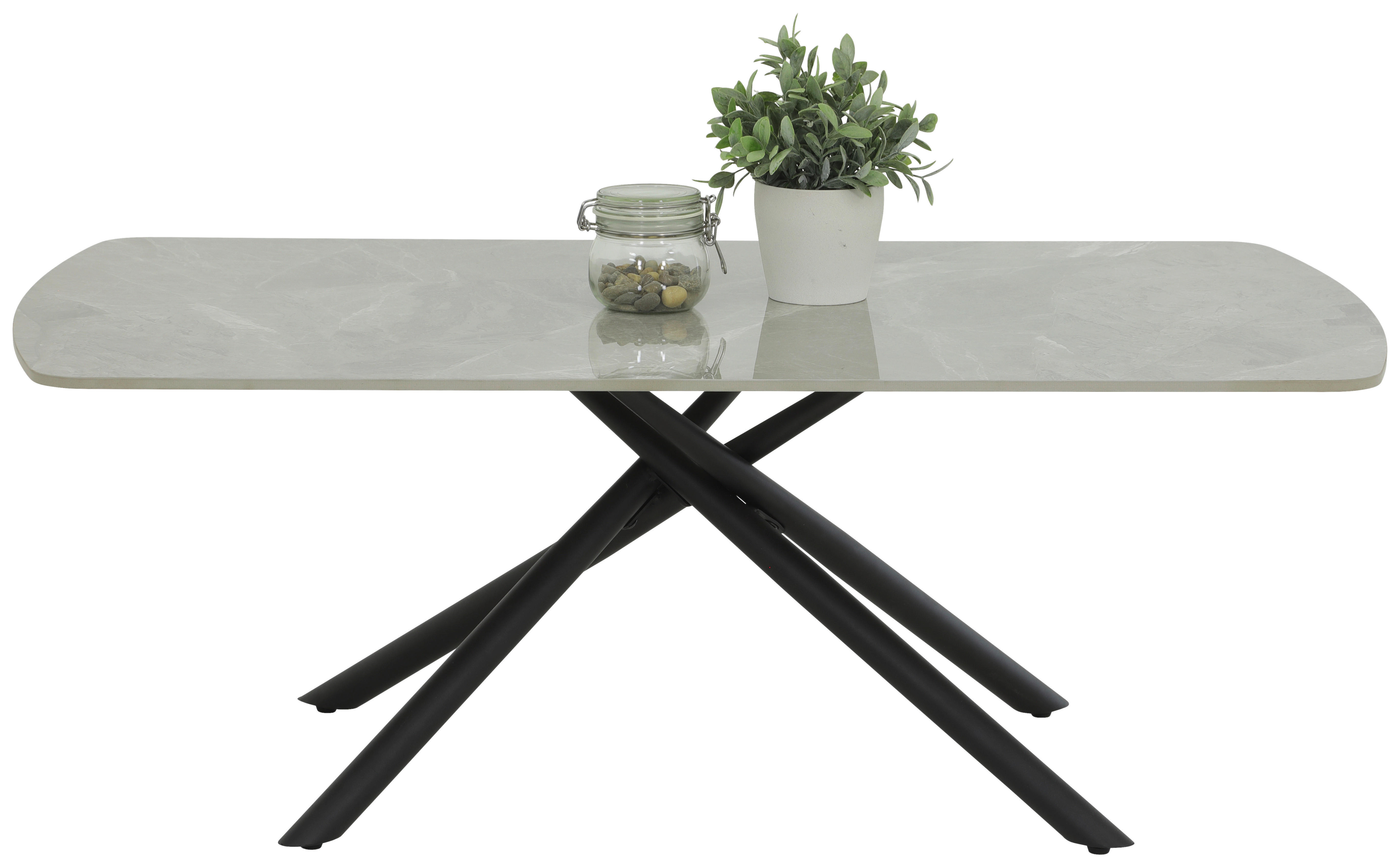 Couchtisch Fred I steingrau natur B/H/T: ca. 120x44x68 cm Fred I - schwarz/steingrau (120,00/44,00/68,00cm)