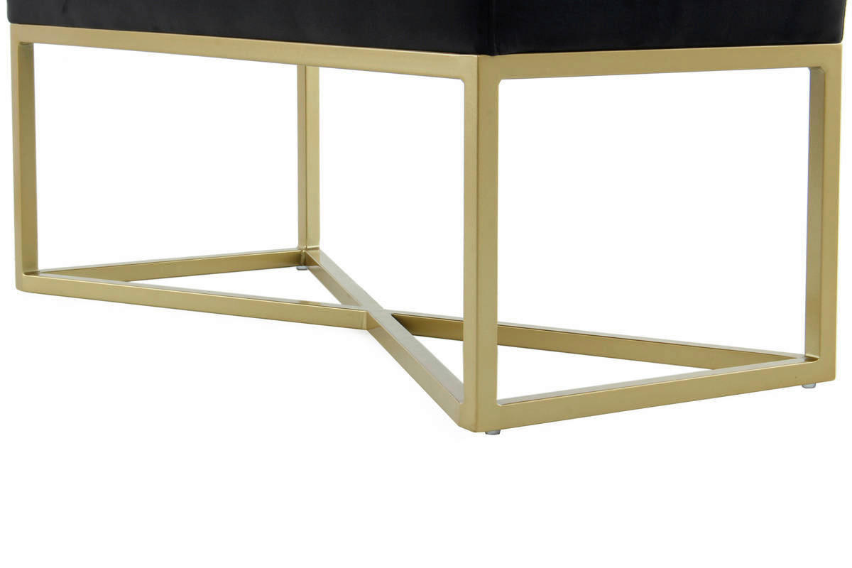 Sitzbank Diaz 101 schwarz B/H/T: ca. 40x40x90 cm Diaz 101 - gold/schwarz (40,00/40,00/90,00cm) - 360 Living