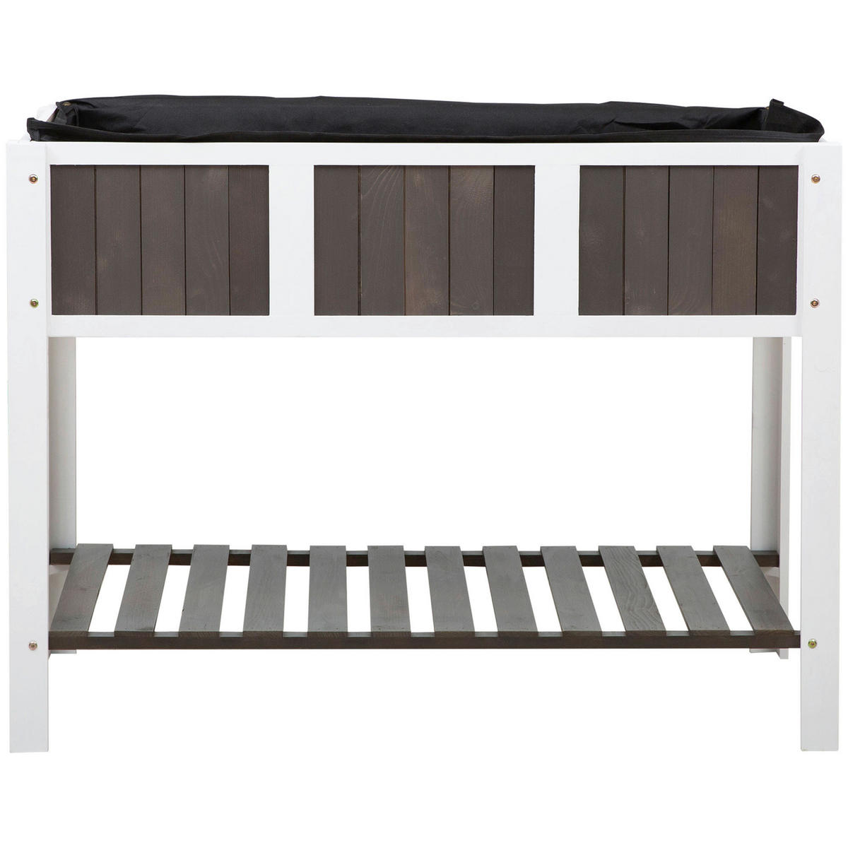Outsunny Hochbeet B/H/L: ca. 57x89x119 cm Hochbeet - weiß/grau (119,00/57,00/89,00cm) - Outsunny