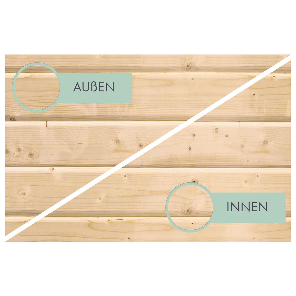 Thumbnail - Karibu Pavillon Florida natur Holz B/H/L: ca. 160x239x320 cm