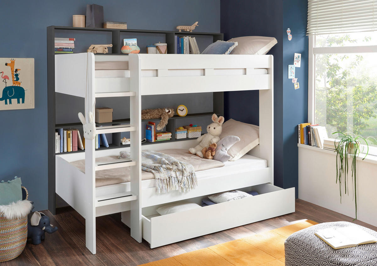 Etagenbett Jusa weiß Liegefläche B/L: ca. 90x200 cm Jusa - weiß (210,00/189,10/129,00cm)