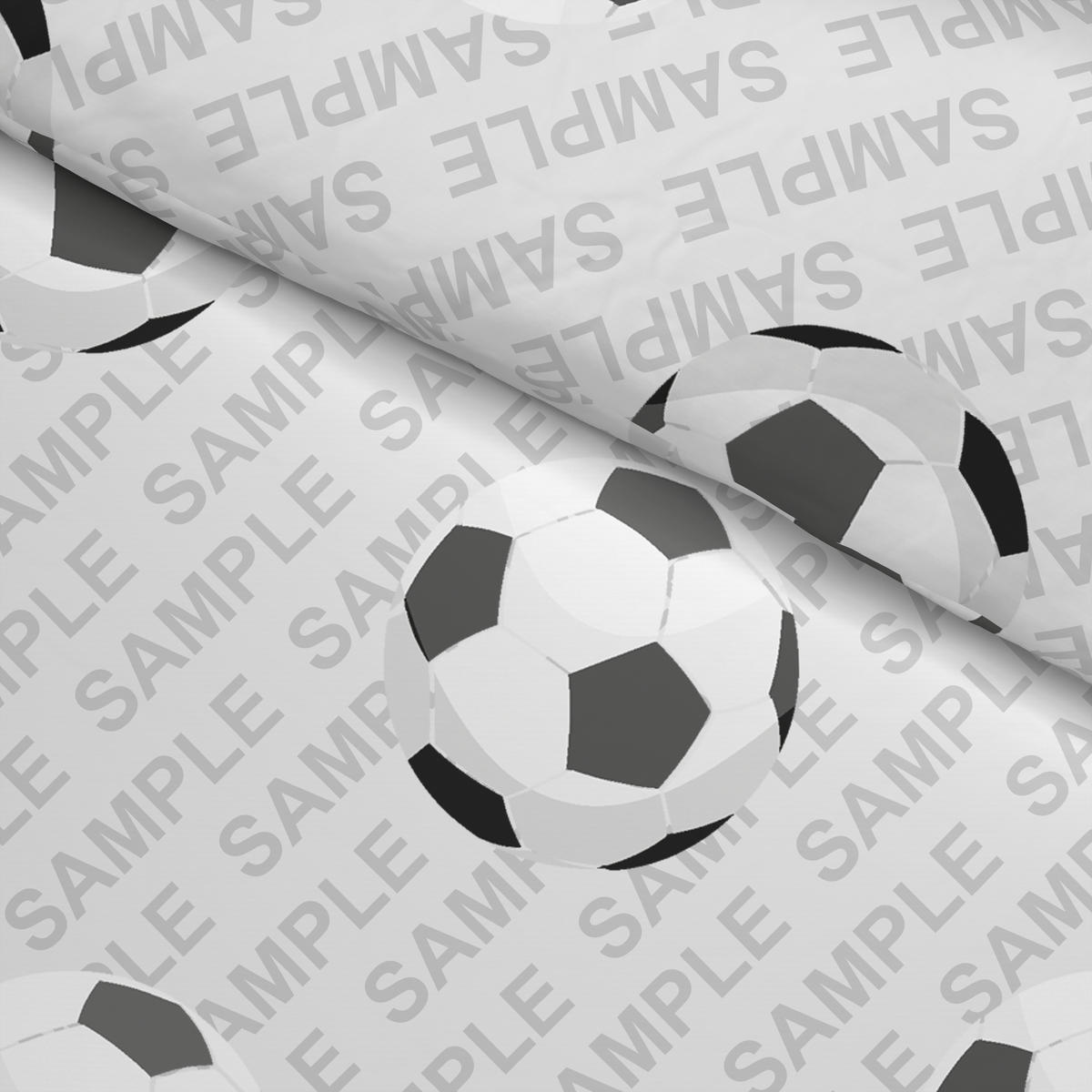 Microfaser Bettwäsche Jugendbettwäsche Fußball - weiß/schwarz (135,00/200,00cm)