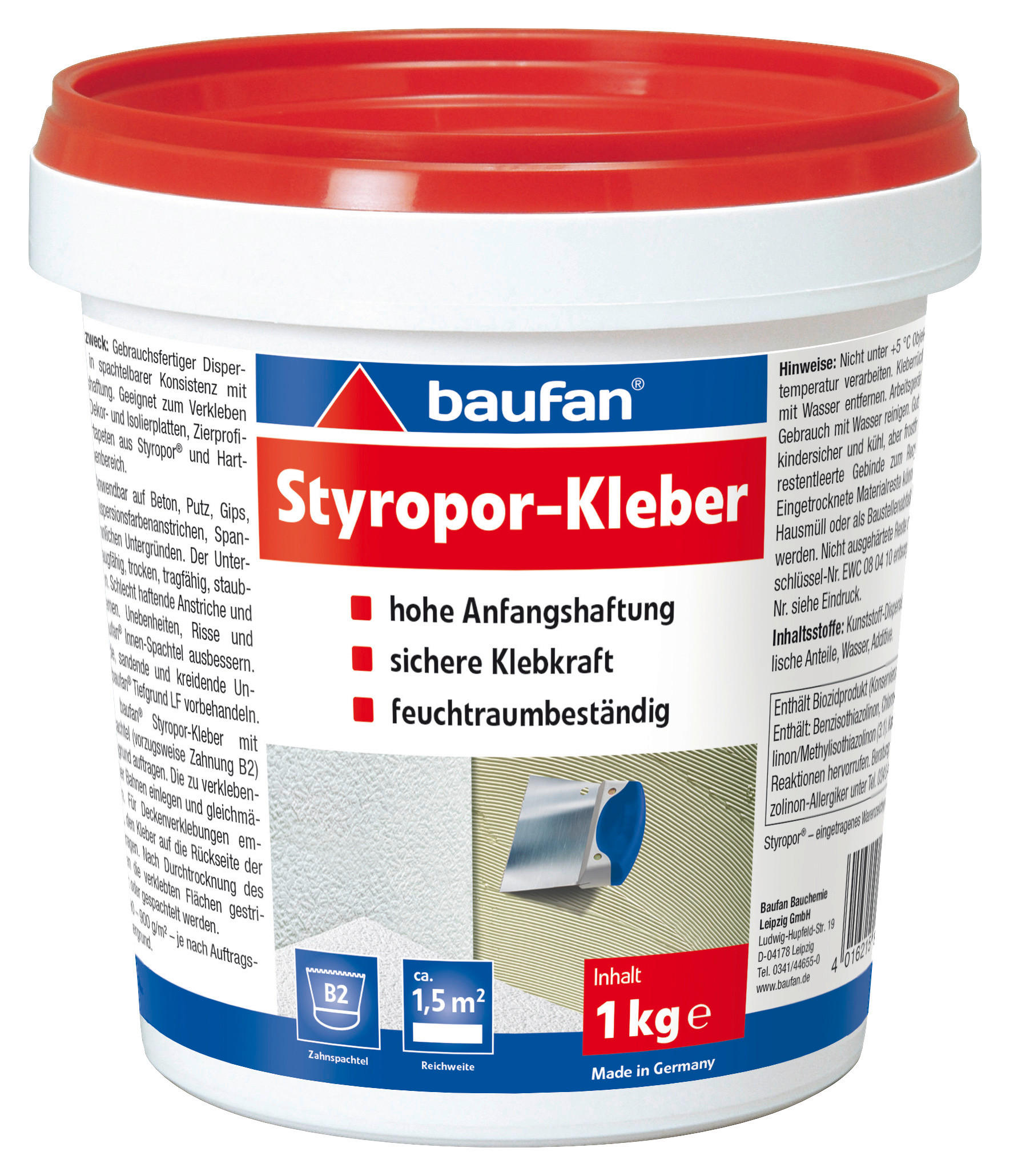 Baufan Styroporkleber ca. 1000 g Styropor-/u.Hartschaumkleber 1kg - Baufan