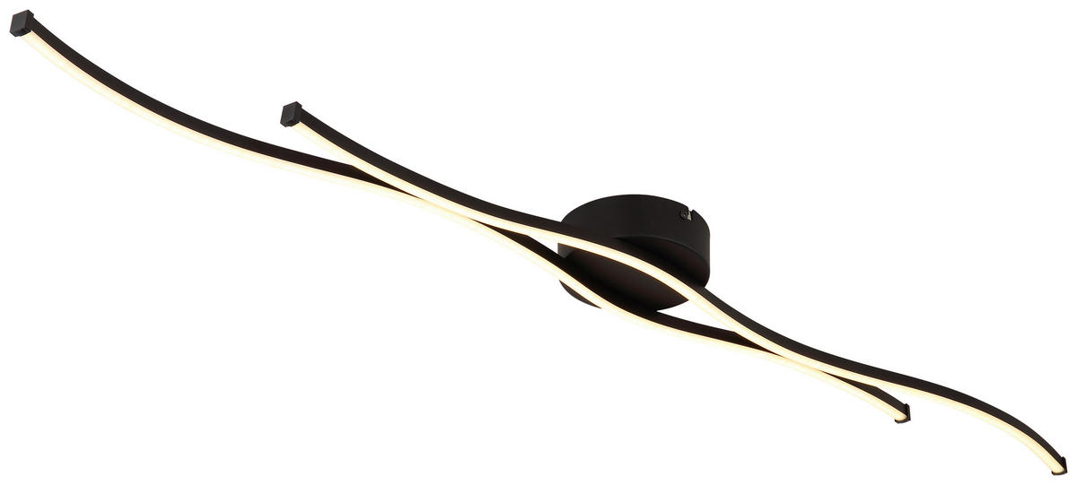 GLOBO LED-Deckenleuchte schwarz Metall Aluminium B/H/T: ca. 13x5,6x110,4 cm 1 Brennstellen BOYD - schwarz (13,00/5,60/110,40cm) - GLOBO