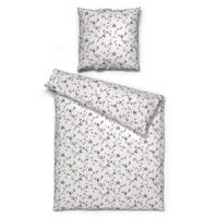 Baumwoll Bettwäsche Florina Renforce Florina - weiß/rot (135,00/200,00cm)