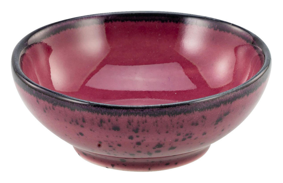 CreaTable Schalen-Set NATURE COLLECTION weinrot Steinzeug D: ca. 8 cm NATURE COLLECTION - weinrot (8,00cm) - CreaTable
