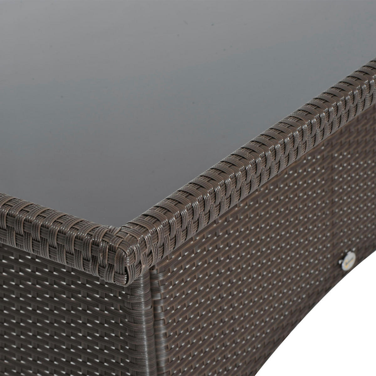 Outsunny Gartentisch schwarz Polyrattan B/H/L: ca. 85x74x150 cm Gartentisch - braun/schwarz (150,00/85,00/74,00cm) - Outsunny