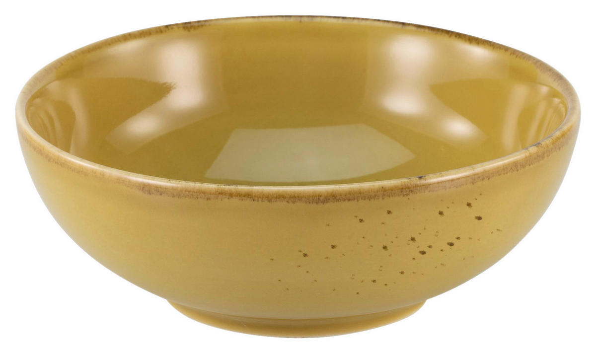 CreaTable Schalen-Set NATURE COLLECTION curry Steinzeug D: ca. 16,5 cm NATURE COLLECTION - curry (16,50cm) - CreaTable