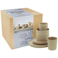 CreaTable Kombiservice Futuro sand Steinzeug 8 tlg. Futuro - sand - CreaTable