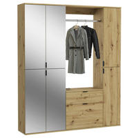 Garderobe PROJEKT Eiche Artisan Nachbildung Spiegel B/H/T: ca. 152x193x34 cm PROJEKT - Eiche (152,00/193,00/34,00cm) - xonox.home