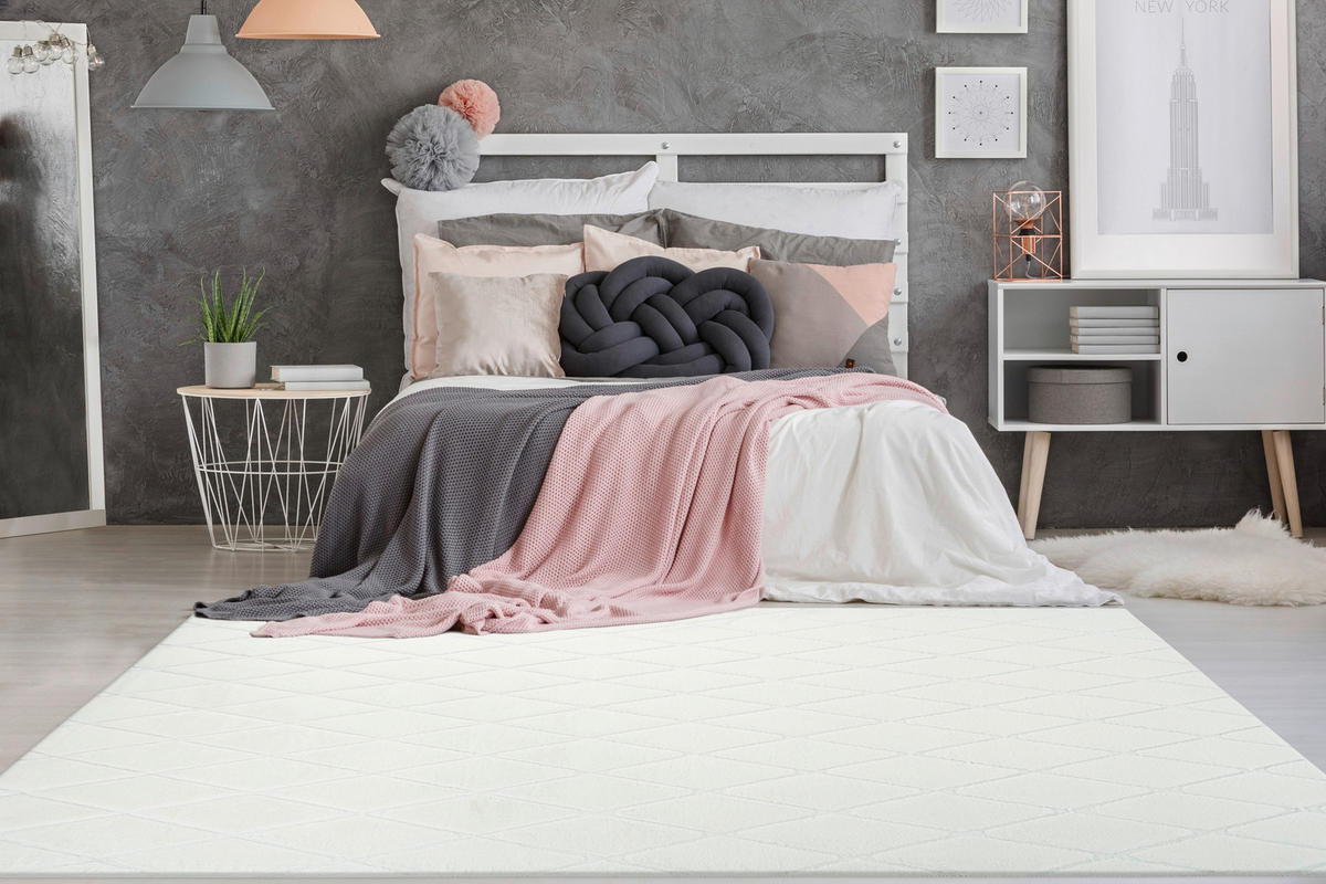 360Living Teppich Vivica weiß B/L: ca. 80x150 cm Vivica - weiß (80,00/150,00cm) - 360Living