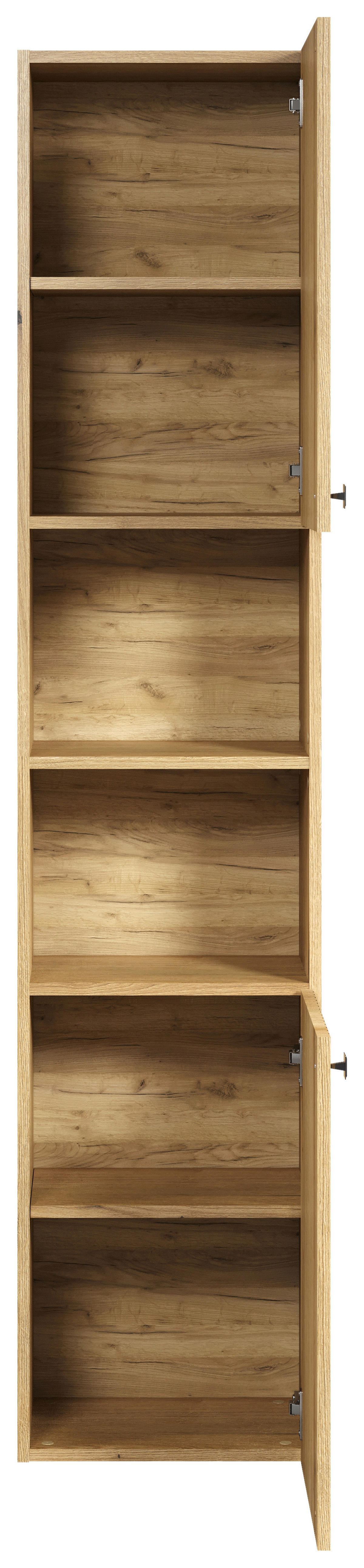 Hochschrank Pure Bliss Eiche Evoke Oak Nachbildung schwarz B/H/T: ca. 40x186x31 cm Pure Bliss - Eiche/schwarz (40,00/186,00/31,00cm)