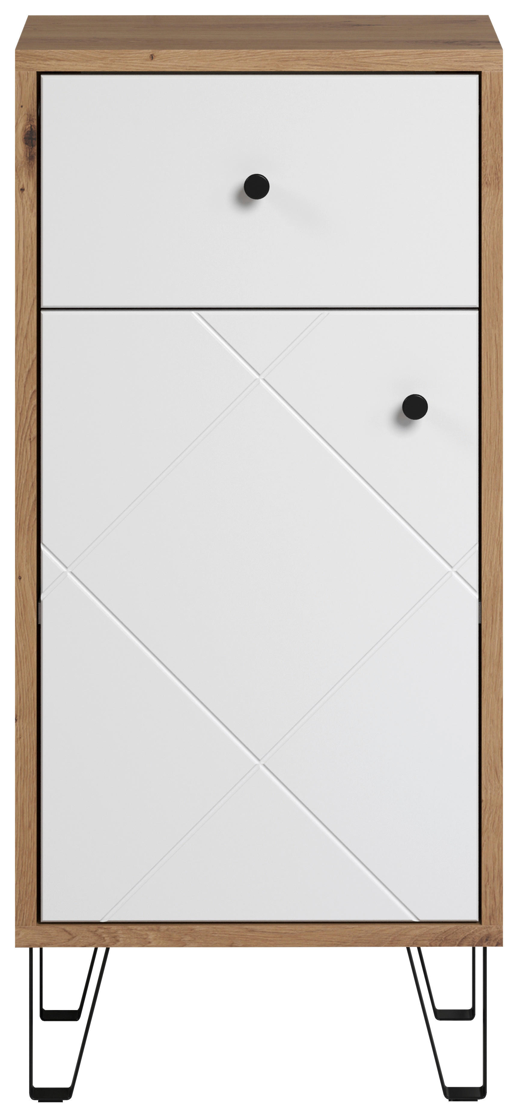 Stauraumelement Touch Eiche Artisan Nachbildung weiß matt B/H/T: ca. 36x79x29 cm Touch - Eiche/weiß (36,00/79,00/29,00cm) - Trendteam