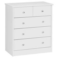 Kommode weiß Alu Optik B/H/T: ca. 60x70x35 cm Kommode - weiß/Alu (60,00/70,00/35,00cm) - Wohnling