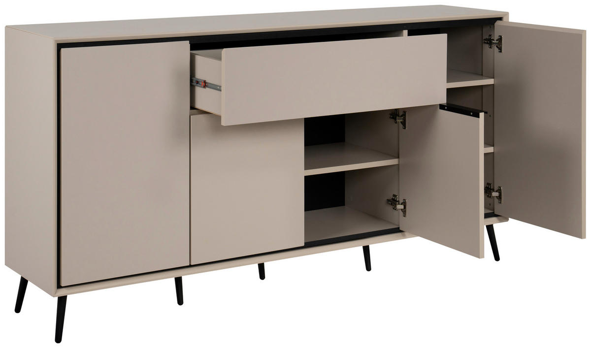 Sideboard Arona sand schwarz B/H/T: ca. 175x90x38 cm Arona - sand/schwarz (175,00/90,00/38,00cm)