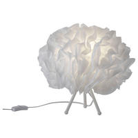 Just Light Smarte Tischleuchte PN11211-16 Naomi weiß Eisen Kunststoff Stoff H/D: ca. 30x35 cm E27 1 Brennstellen Naomi - weiß (35,00/30,00cm) - Just Light