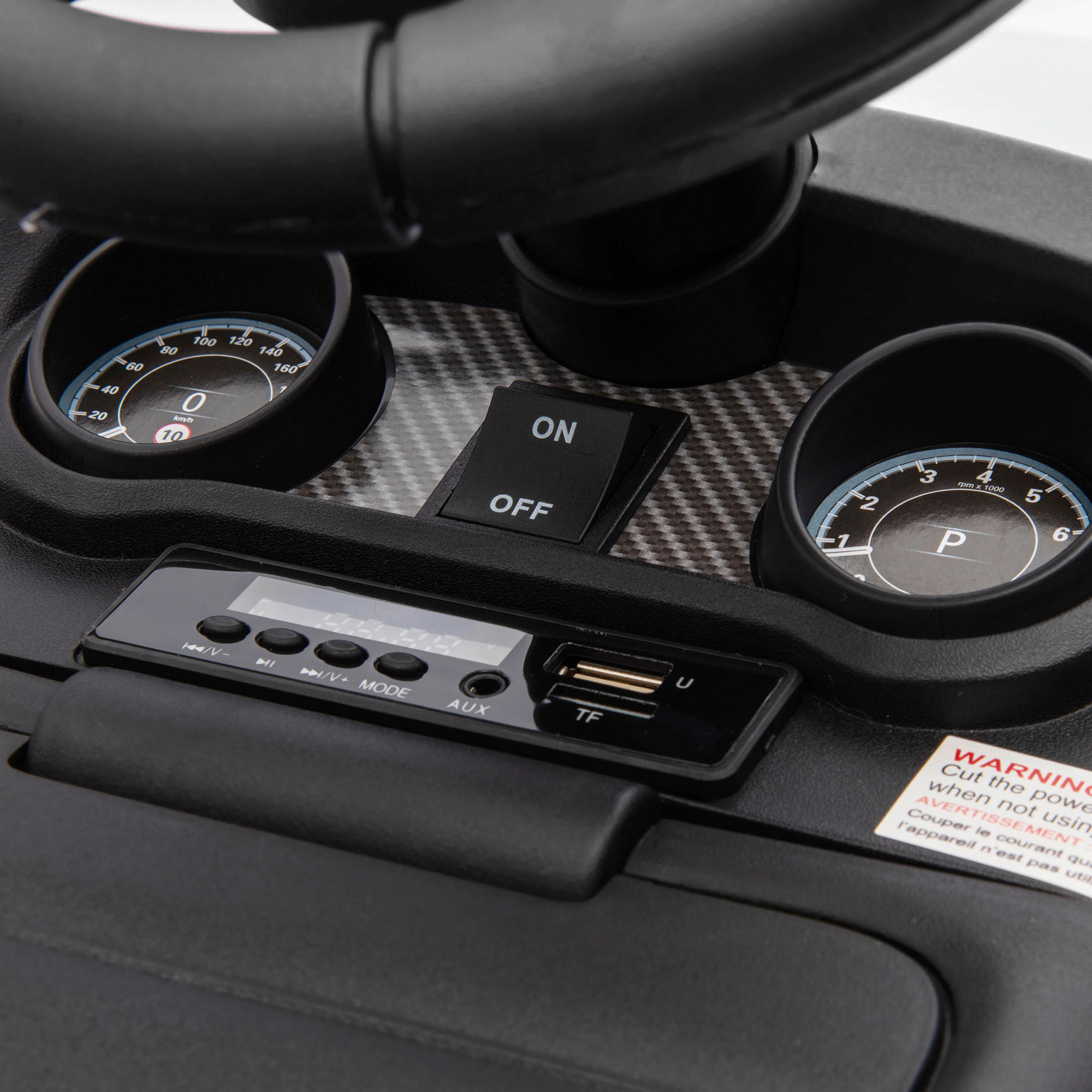 AIYAPLAY Kinder-Elektroauto weiß B/H/L:...
