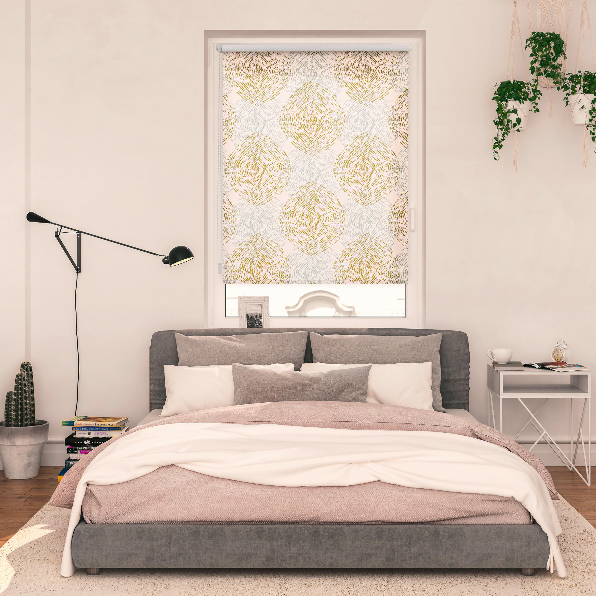 LICHTBLICK Verdunkelungsrollo Stripy Boho Drop beige B/L: ca. 80x150 cm Stripy Boho Drop - beige (80,00/150,00cm) - LICHTBLICK