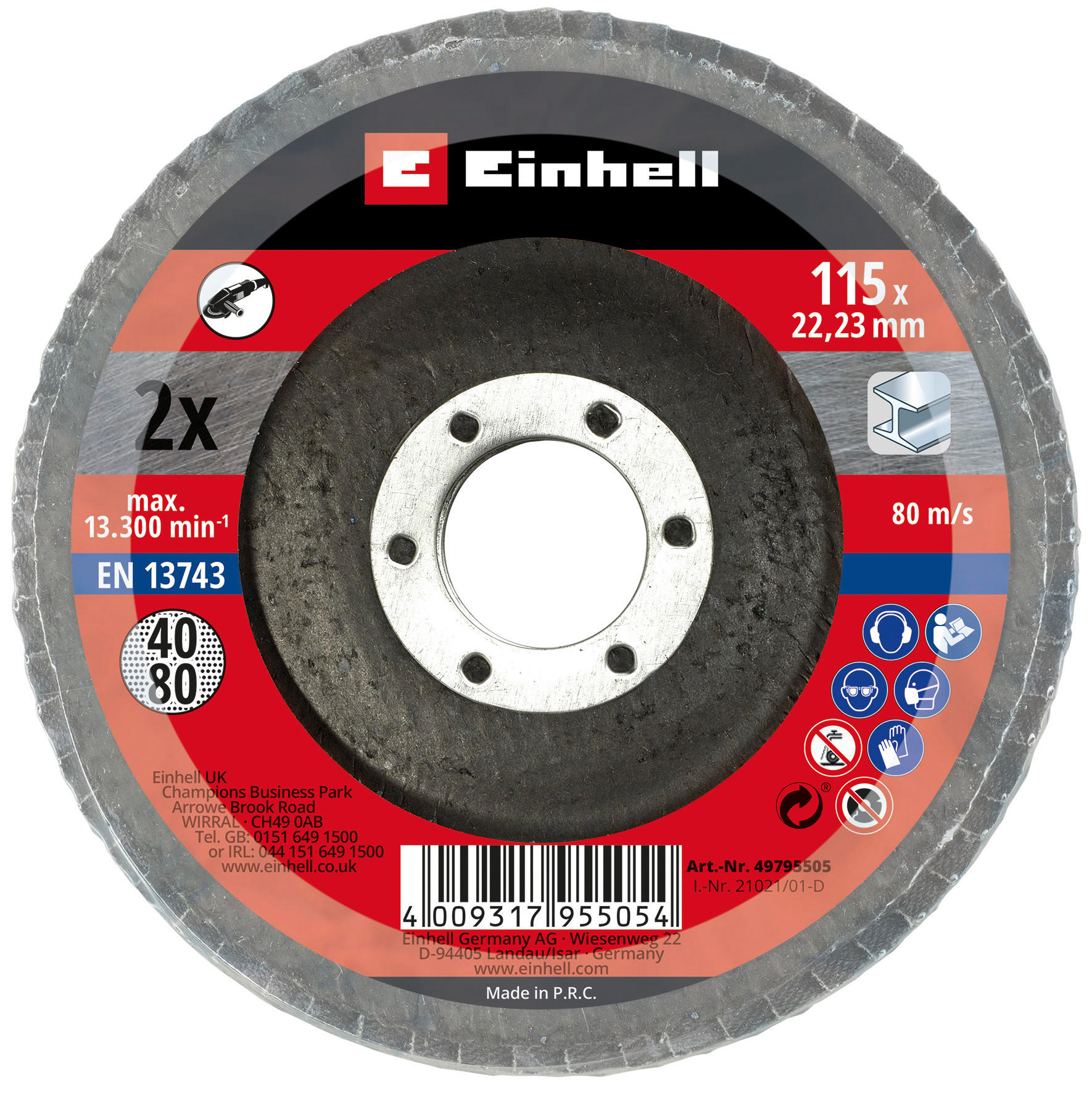 Einhell Schleifpapier 2 tlg. Schleifmopset_2tlg._kwb - Einhell