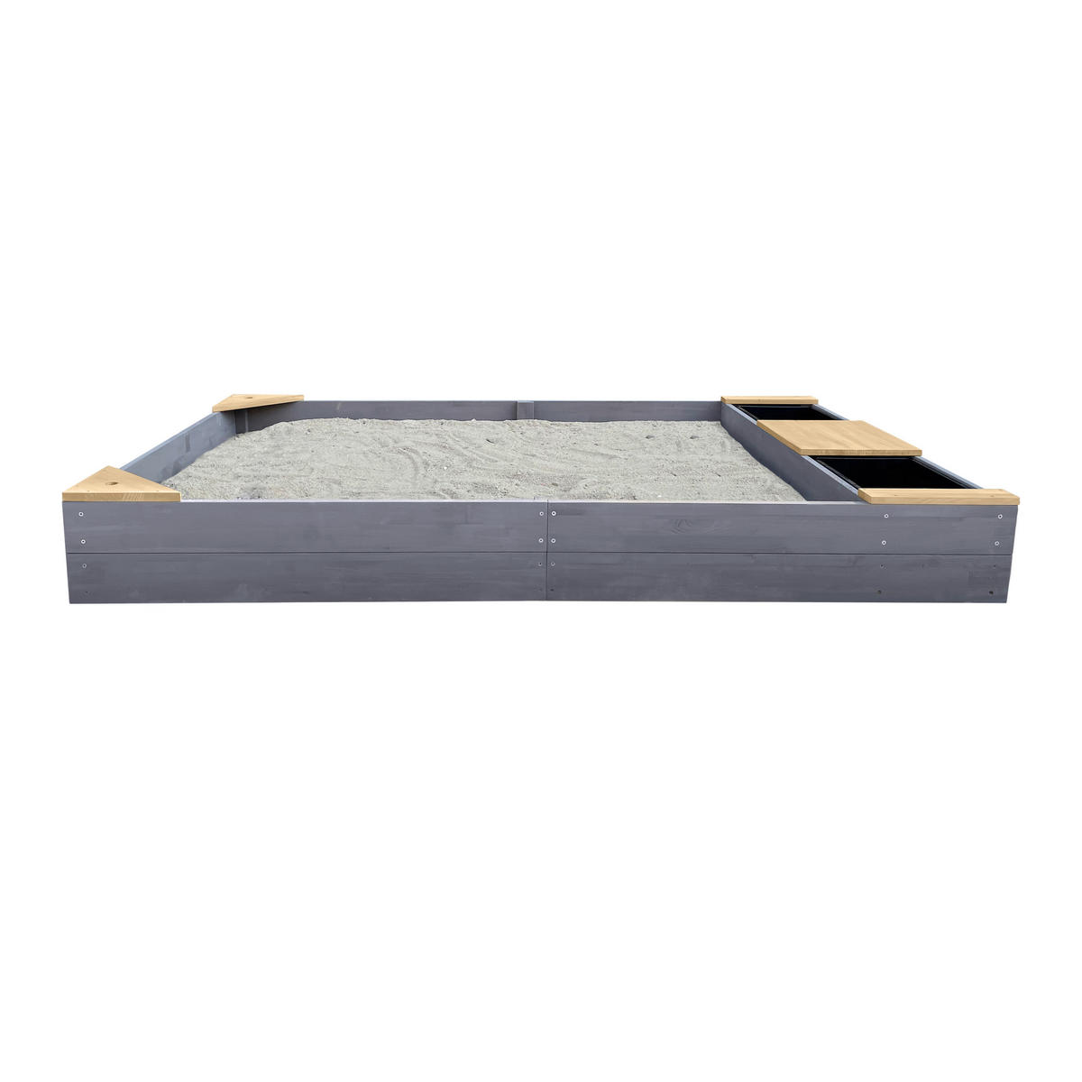 AXI Sandkasten Kelly grau B/H/T: ca. 115x21,8x180 cm Kelly - braun/grau (115,00/21,80/180,00cm) - AXI