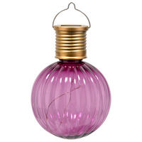 Solarleuchte Solar-Hängeleuchte pink - Sensation