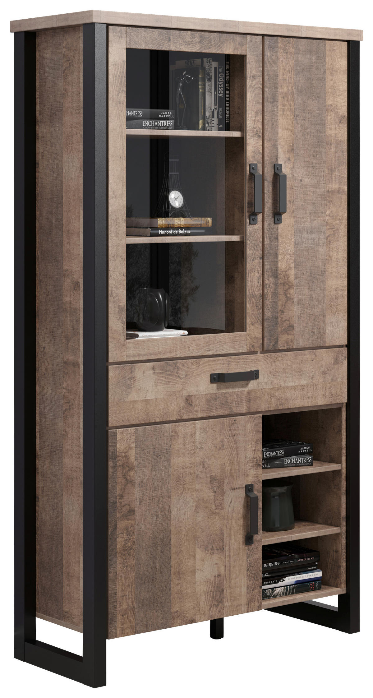 Stauraumelement Emile Eiche Tabak Nachbildung B/H/T: ca. 106x195x45 cm Emile - Eiche (106,00/195,00/45,00cm) - Trendteam