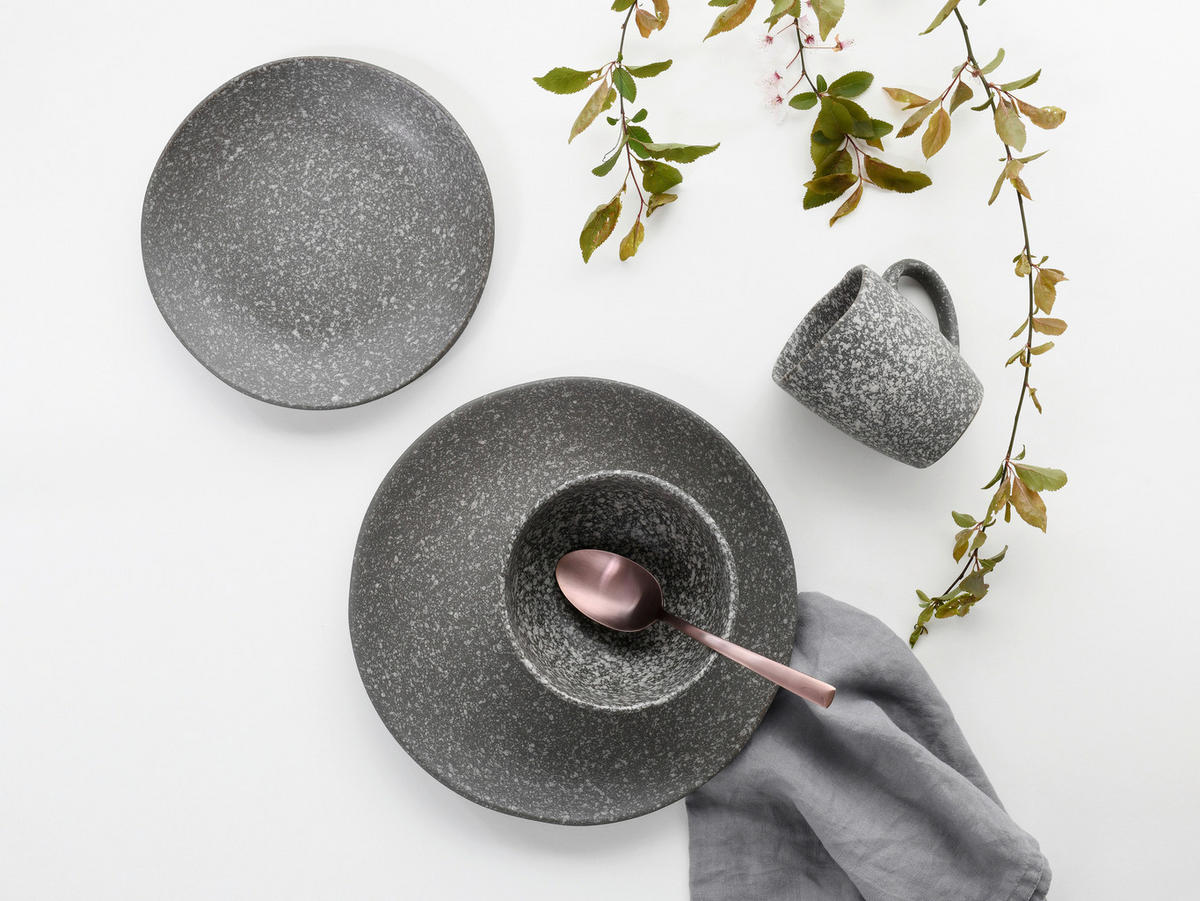 CreaTable Kombiservice GRANIT granit Steinzeug 16 tlg. GRANIT - granit - CreaTable