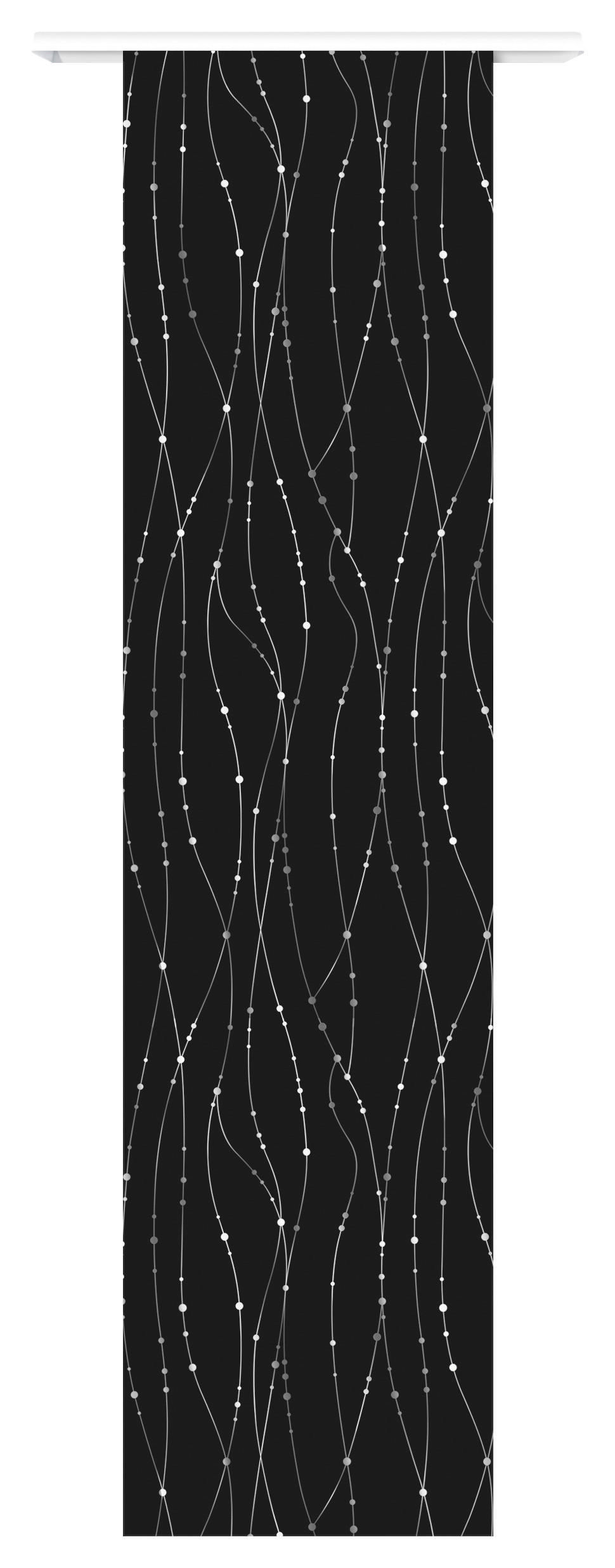 Schiebevorhang New Point schwarz B/L: ca. 60x245 cm New Point - schwarz/silber (60,00/245,00cm)