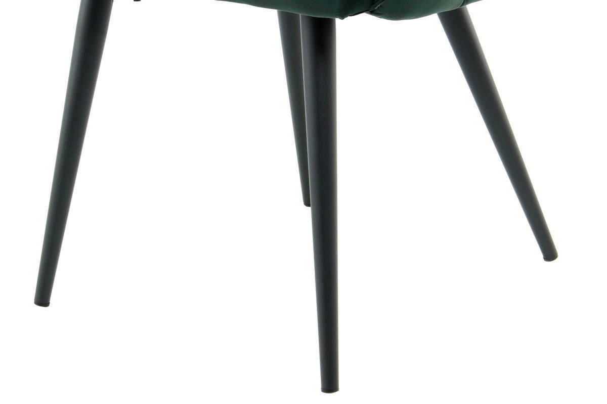 Stuhl Jeane 600 grün Microfaser B/H/T: ca. 61x85x58 cm Jeane 600 - schwarz/grün (61,00/85,00/58,00cm) - 360 Living