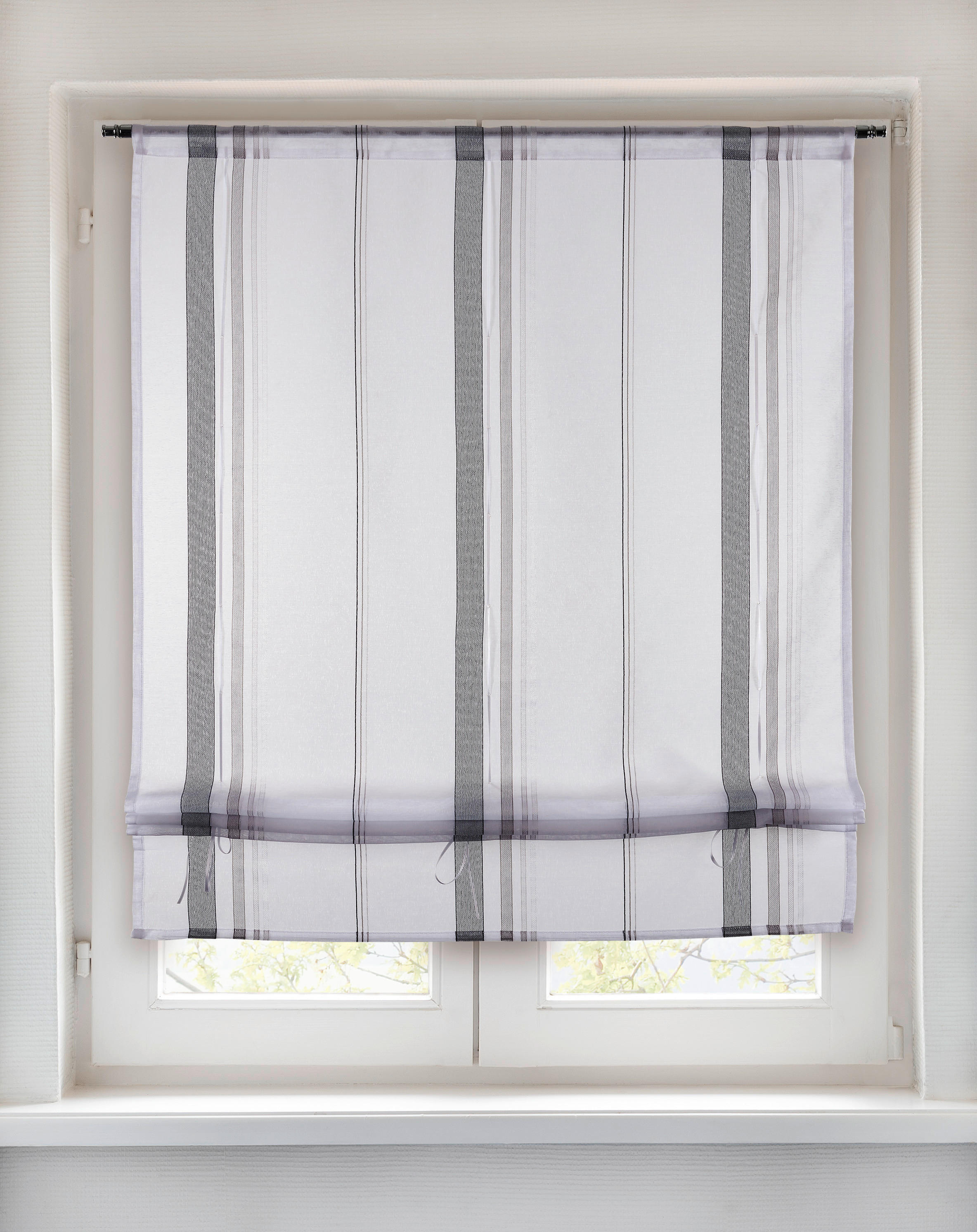 Bändchenrollo Lottie grau B/L: ca. 80x140 cm Lottie - grau (80,00/140,00cm) - POCOline