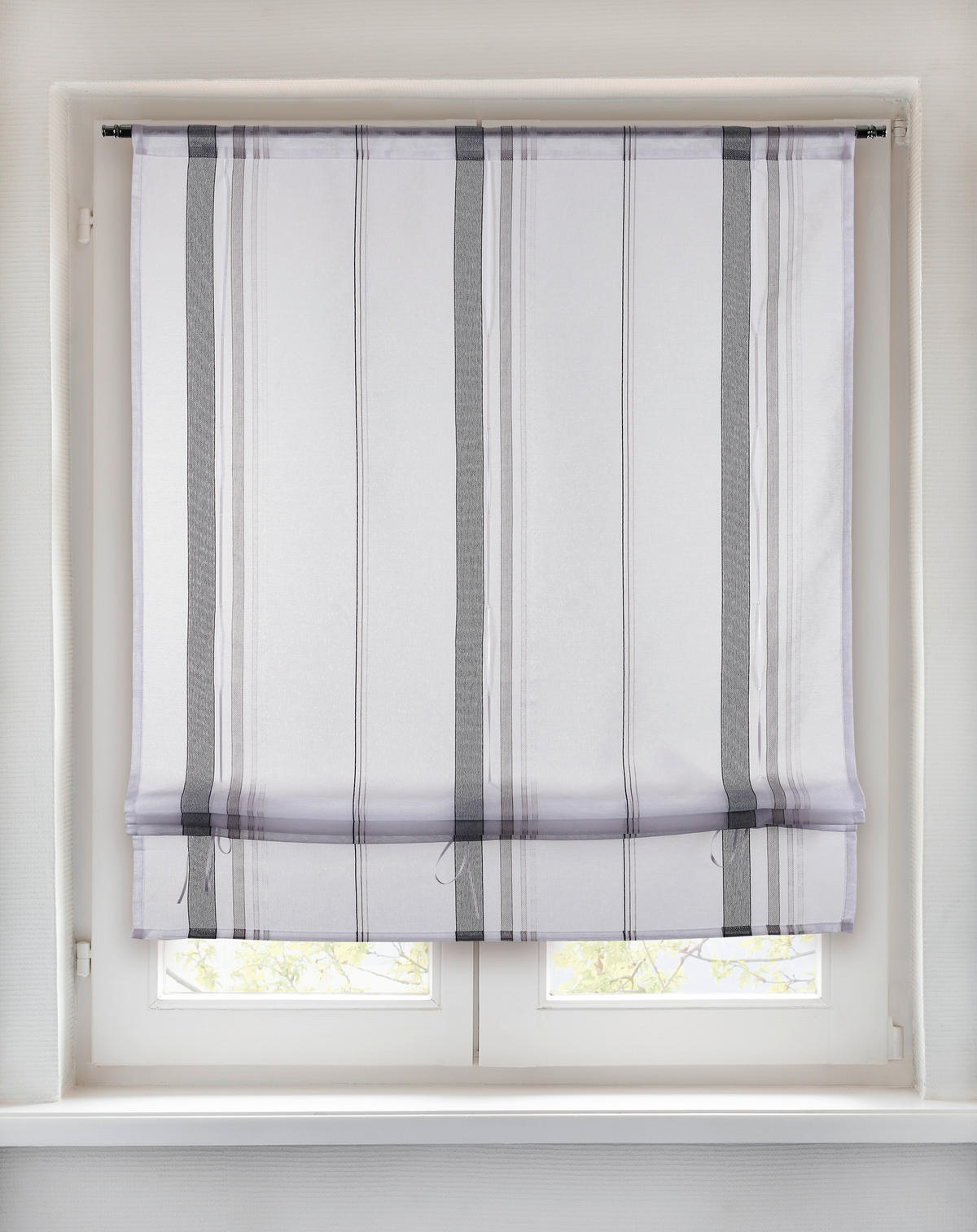 Bändchenrollo Lottie grau B/L: ca. 80x140 cm Lottie - grau (80,00/140,00cm) - POCOline