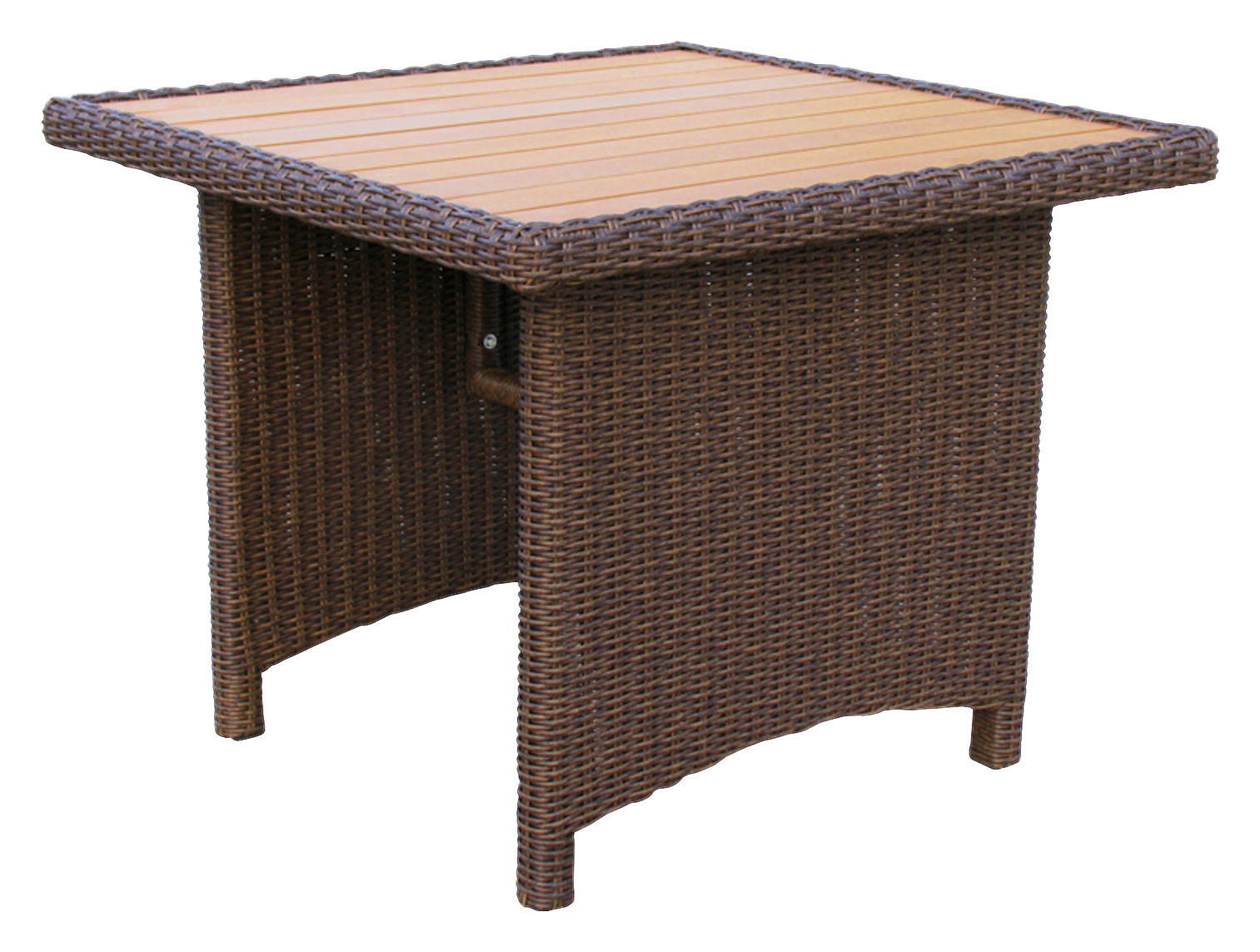 Grasekamp Gartentisch Ibiza braun Polyrattan B/H/L: ca. 90x72x90 cm Ibiza - braun/hellbraun (90,00/90,00/72,00cm) - Grasekamp
