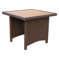 Grasekamp Gartentisch Ibiza braun Polyrattan B/H/L: ca. 90x72x90 cm Ibiza - braun/hellbraun (90,00/90,00/72,00cm) - Grasekamp